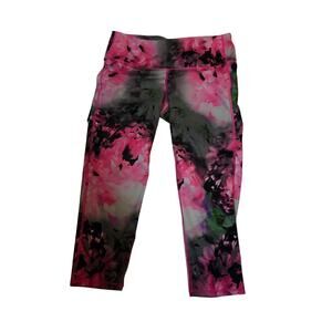 EUC colorful floral Athleta capris sz S yoga activewear